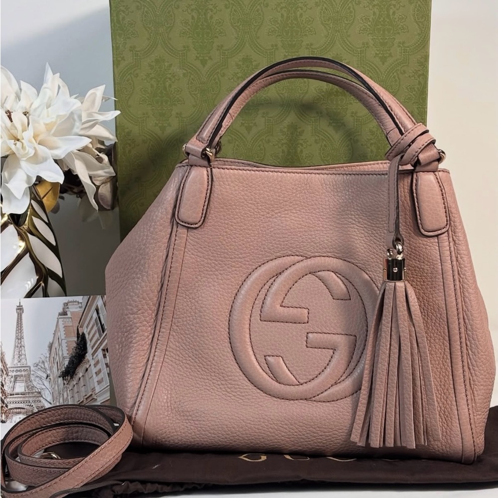 Gucci Soho Small Leather Shoulder Bag-Light Pink (Japan Exclusive) - Picture 3 of 16